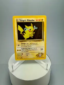 Lt. Surge's Pikachu 81/132 Gym Heroes Unlimited Regular NM Pokemon WOTC - Image 1