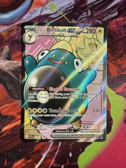 IONO’S BELLIBOLT EX 194 POKEMON SCARLET AND VIOLET PROMO | FULL ART | ULTRA RARE - Image 1