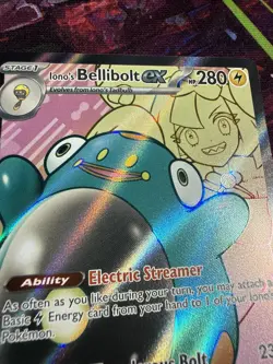 IONO’S BELLIBOLT EX 194 POKEMON SCARLET AND VIOLET PROMO | FULL ART | ULTRA RARE - Image 2