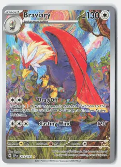 Braviary 214/191 Illustration Rare Surging Sparks Pokemon Holo NM - Image 1