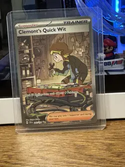 The Pokemon Company Clemont's Quick Wit 243/191 Surging Sparks SIR Holo ENG - Image 1