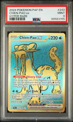 Chien-pao EX 242/091 Hyper Rare Paf En-paldean Fates Pokemon PSA 9 - Image 1