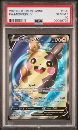 Pokemon Morpeko V Sword & Shield #190/202 Full Art – PSA 10 Gem Mint (2020) - Image 1
