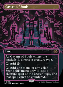 Cavern of Souls (0410d) Borderless Foil -Pink - The Lost Caverns of Ixalan MTG - Image 2