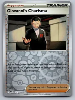 Giovanni's Charisma 161/165 Uncommon 151 Pokemon Reverse Holo Near Mint - Image 1