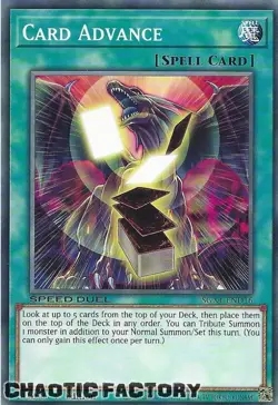 YUGIOH SGX1-END16 Card Advance Common 1st Edition NM - Image 1