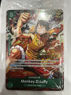 Monkey.D.Luffy P-135 Winner Stamp OP16 Pre-Release Event Promo Card - Image 1