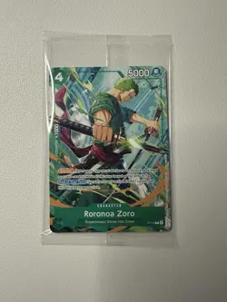 Bandai One Piece Card Game Roronoa Zoro P-114 Promo Foil 5000 Power Cost 4 EN - Image 3