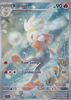 2024 Stellar Crown - Raboot 147/142 Illustration Rare Pokemon Card - Image 1