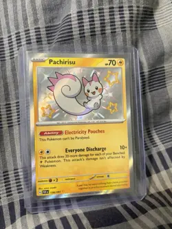 Pokemon TCG Paldean Fates Pachirisu Card 138/091 Shiny Rare - Image 1