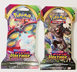 Lot of 12 Pokemon Sword & Shield Vivid Voltage 10 Card Booster Packs - Image 2