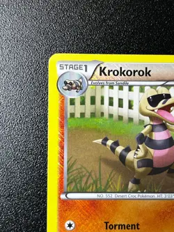 Krokorok 64/114 Black & White Stamped Reverse Cross Pokemon League Promo Card NM - Image 5