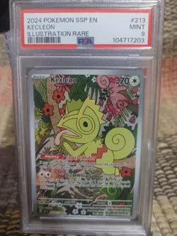 PSA 9 Kecleon 213/191 Pokemon Surging Sparks Illustration Rare 2024 MINT - Image 1