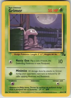Pokemon TCG Grimer Common Fossil 48/62 - Image 1
