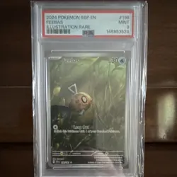 Pokemon Feebas Sv08 Surging Sparks 198/191 Illustration Rare Holo EN PSA 9 - Image 1