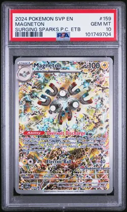 2024 POKEMON SVP EN-SV BLACK STAR PROMO #159 MAGNETON PSA 10 - Image 1