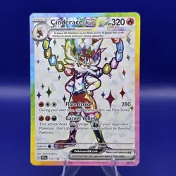 Cinderace ex 157/142 Ultra Rare Stellar Crown Pokemon NM - Image 1