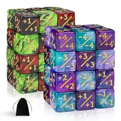 48 Pieces MTG Dice Counters Token Dice, Magic The Red Green & Blue Purple - Image 2