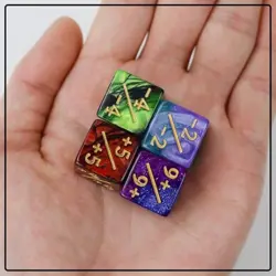 48 Pieces MTG Dice Counters Token Dice, Magic The Red Green & Blue Purple - Image 4