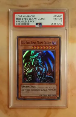 Yu-Gi-Oh 2007 Red-Eyes Black Metal Dragon PSA 8 NM-MINT PP01-EN015 Super Rare! - Image 1