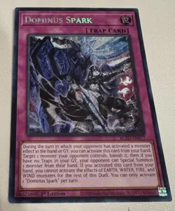 Konami Yu-Gi-Oh! Dominus Spark BLZD-EN077 Secret Rare Foil 1st Ed Trap - Image 1