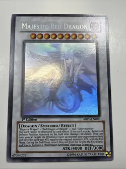 2010 Yu-Gi-Oh! ABPF-EN040 1st Edition Majestic Red Dragon Ghost Rare - Image 1