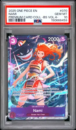 2025 ONE PIECE PREMIUM CARD COLLECTION -BEST SELECTION VOL.4 - #070 NAMI PSA 10 - Image 1