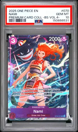 2025 ONE PIECE PREMIUM CARD COLLECTION -BEST SELECTION VOL.4 - #070 NAMI PSA 10 - Image 1