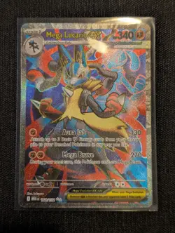 ENGLISH Mega Lucario ex 160/132 Ultra Rare Full Art Pokemon Mega Evolution NM - Image 1