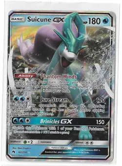 Suicune GX 60/214 Lost Thunder Sun & Moon Card Holo Ultra Rare Pokemon TCG NM - Image 1