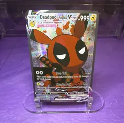 Pokemon Deadpool Pikachu Cosmax Full Art Holo Card - Image 1