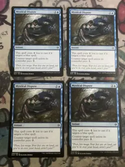 4x MTG Mystical Dispute Throne of Eldraine (58/269) Regular Uncommon Playset - Image 1