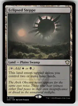 Eclipsed Steppe Rare Commander: Secrets of Strixhaven 53 MTG Near Mint 2026 - Image 1