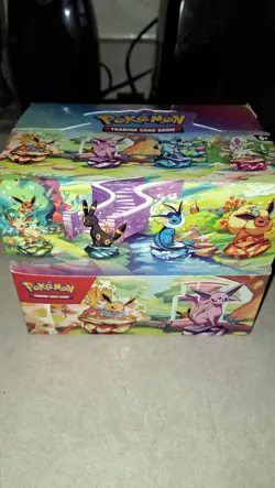 Pokemon Prismatic Evolution Mini Tin Complete Set Of 8 W/ Display Box New Sealed - Image 1