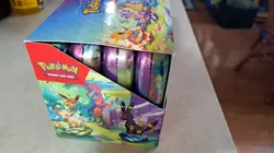 Pokemon Prismatic Evolution Mini Tin Complete Set Of 8 W/ Display Box New Sealed - Image 4