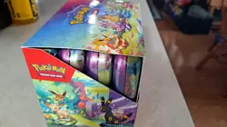 Pokemon Prismatic Evolution Mini Tin Complete Set Of 8 W/ Display Box New Sealed - Image 5