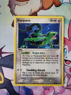 Pokemon Card Rayquaza Normal LP Deoxys Rare 22/107 - Image 1