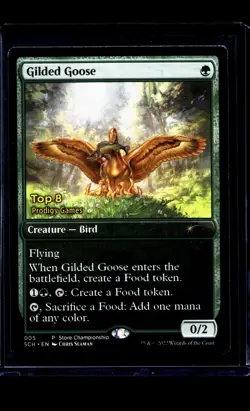 2022 MTG Magic the Gathering Top 8 Prodigy Games Prize Promo Gilded Goose Card - Image 1
