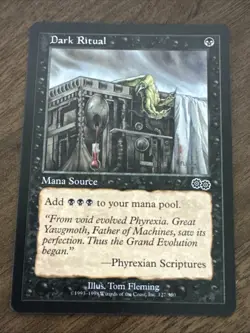 MTG Dark Ritual Urza's Saga Regular Common LP Magic The Gathering 127/350 - Image 1