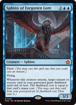 Sphinx of Forgotten Lore [Foundations] Magic MTG - Image 1