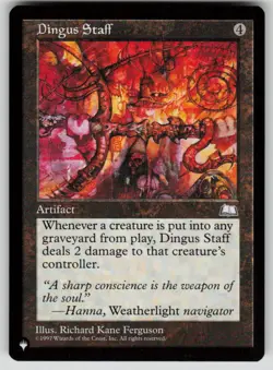 Dingus Staff Uncommon The List Reprints MTG Near Mint 2020 - Image 1