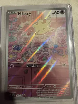 Pokemon TCG Milcery 152/142 Stellar Crown Holo Illustration - Image 1