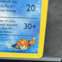 Pokemon Card 2000 Gym Heroes Set Misty's Poliwhirl 53/132 1st Edition LP F/S - Image 2