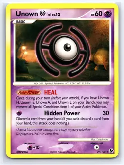 Unown [H] 29/106 Rare Great Encounters Pokemon Lightly Played - Image 1