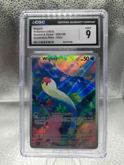 2023 Pokemon Scarlet & Violet Wiglett 206/198 CGC 9 Mint+ - Image 1