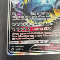 Pokemon - Guzzlord GX 63/111 Ultra Rare Crimson Invasion LP - Image 3