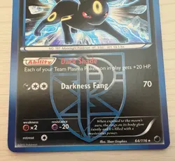 Pokemon TCG Umbreon Plasma Freeze 64/116 Holo Rare - Image 5