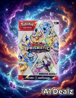 Pokemon TCG Scarlet & Violet Prismatic Evolutions Booster Bundle 6 Packs Sealed - Image 1