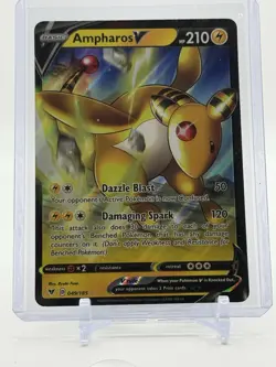 2020 Pokemon AMPHAROS V #049/185 - Ultra Rare Vivid Voltage - Never Played - Image 1
