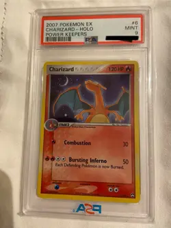 2007 Pokemon EX Power Keepers #6 CHARIZARD Holo Mint PSA 9 - Image 1